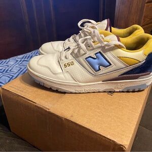 New Balance Men’s ' 550 Cream and Yellow Sneakers